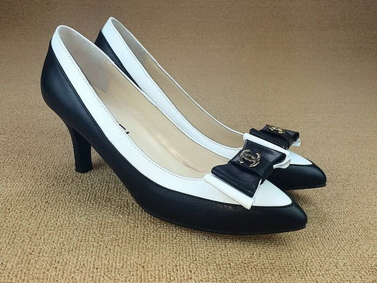 CHANEL Shallow mouth kitten heel Shoes Women--017